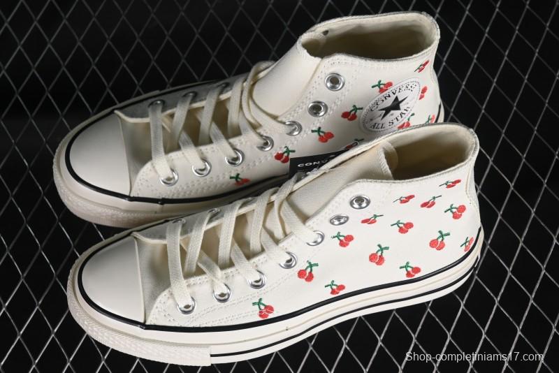 Converse Chuck 1970s Official Cherry Embroidery Canvas Sneakers - A08863C