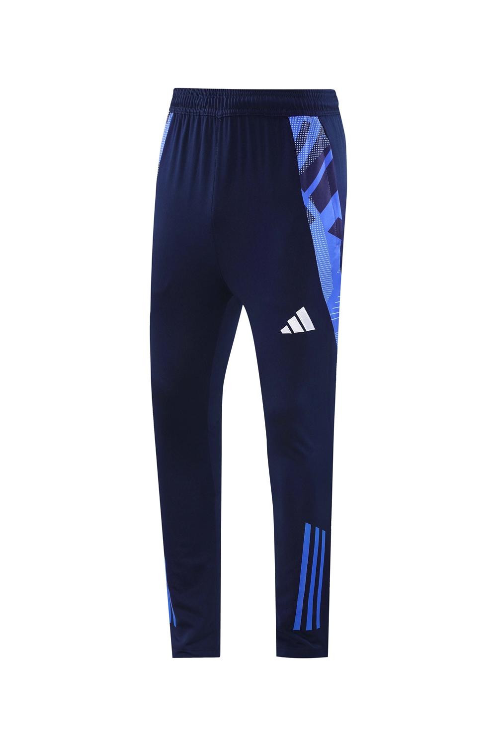 2024 Adidas Blue Half Zipper Jacket +Long Pants