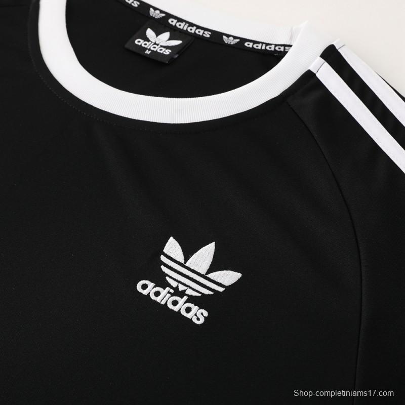 24/25 Adidas Original Black Short Sleeve Jersey+Shorts