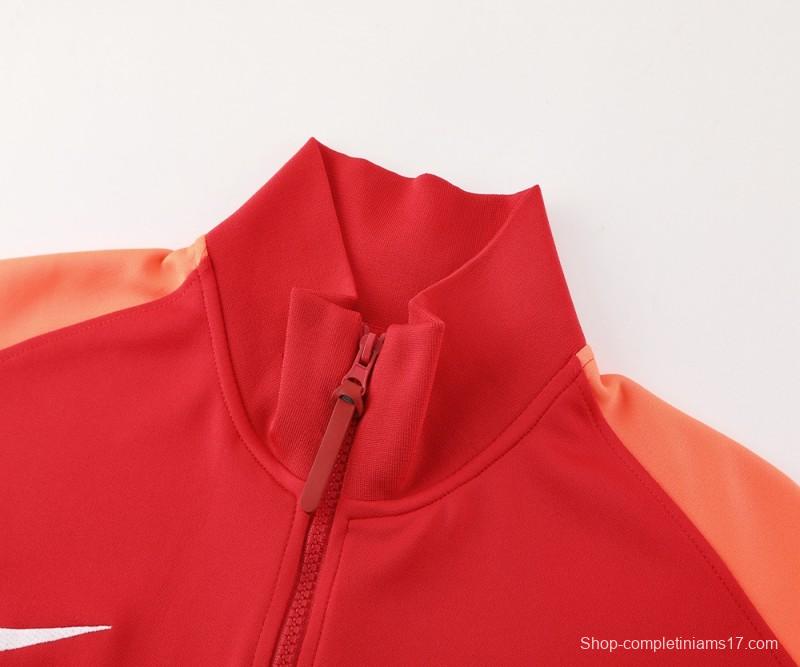 24/25 Nike Orange/Red Full Zipper Jacket +Long Pants
