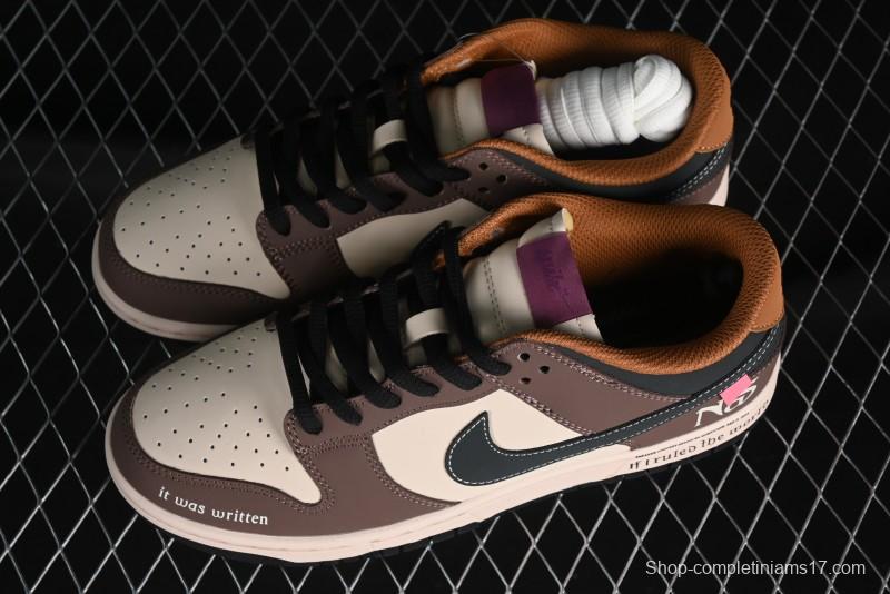 Nike SB Dunk Low Casual Skateboarding Shoes in Black/Brown - MU0232-370