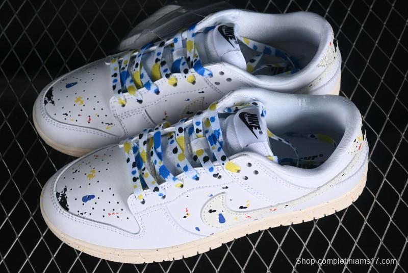 Nike SB Dunk Low Color Ink Splash Anniversary Custom Low-Top Casual Skate Shoes - FC2025-305