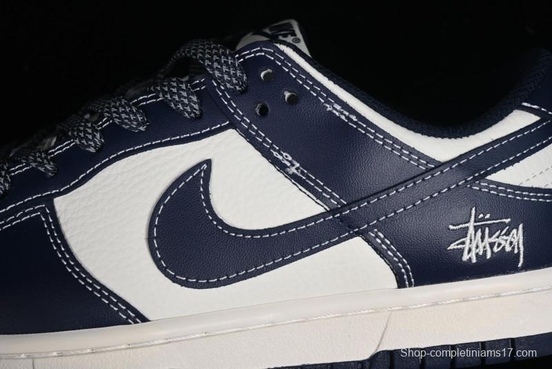 Nike SB Dunk Low Stussy Collaboration - Mark Line Starry Sky Anniversary High-End Custom Low-Top Casual Skate Shoes - BB9898-002