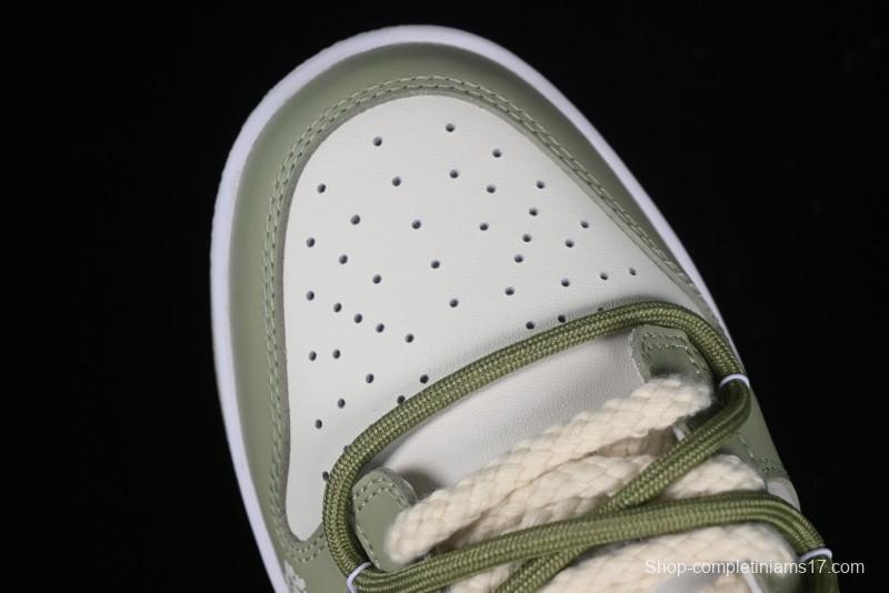 Nike Dunk Low SB Casual Sneakers with Deconstructed Laces and Dragon Well Tea-Inspired Design - DV0831-003