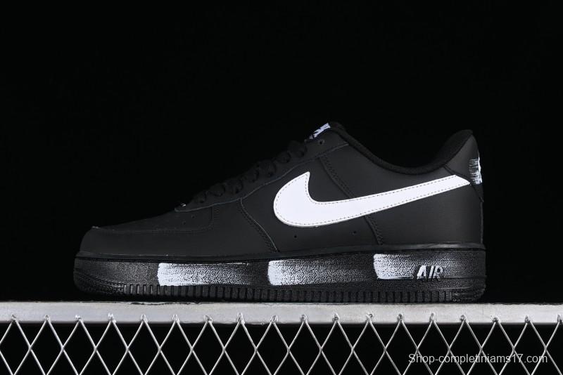 Nike Air Force 1 '07 Low Classic Black White Swoosh Casual Sneakers - FZ0627-010