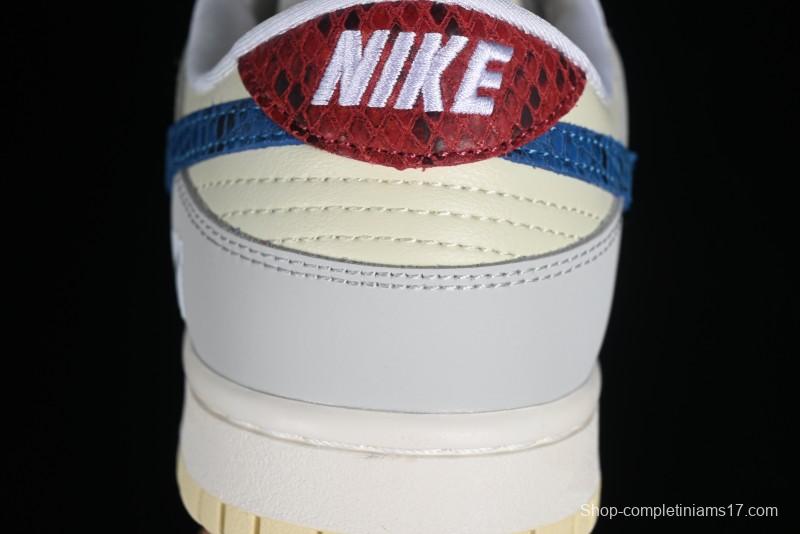 Nike SB Dunk Low UN Collaboration - Blue Dragon Scale Anniversary High-End Custom Low-Top Casual Skate Shoes - FC2025-302