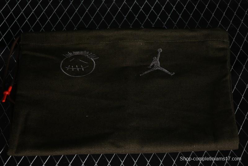 Nike Travis Scott x Jordan Cut The Check AJ1 Basketball Shoes with Velcro Design - FZ8117-100