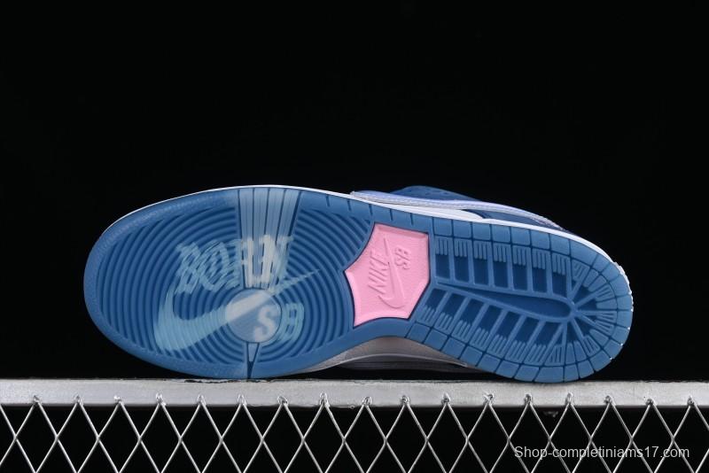 Nike Born x Raised x Nike SB Dunk Low Premium Skate Shoes with Special Foam Swoosh and Snowflake Perforations - FN7819-400