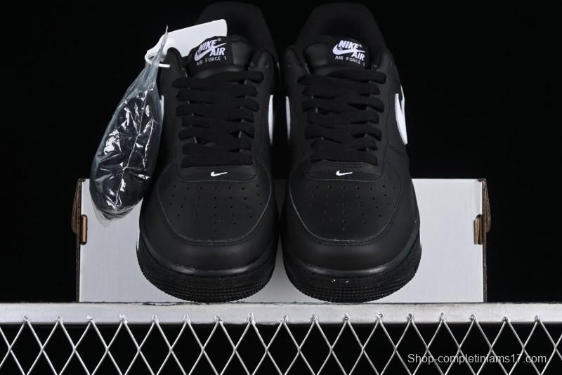 Nike Air Force 1 '07 Low Classic Black White Swoosh Casual Sneakers - FZ0627-010