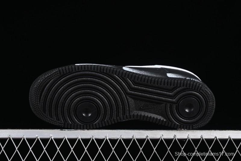 Nike Air Force 1 '07 Low Classic Black White Swoosh Casual Sneakers - FZ0627-010