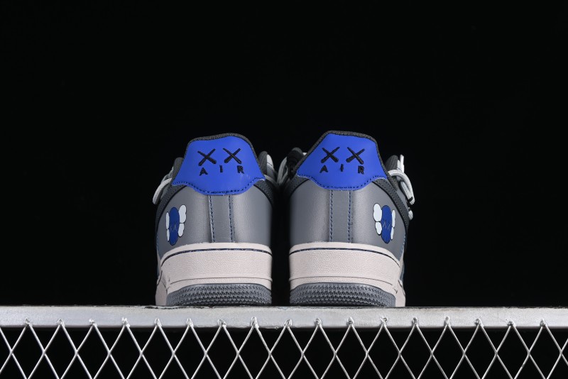 Nike Air Force 1 '07 Low Custom Strap Casual Sneakers with Kaws Collaboration - KS6869-333