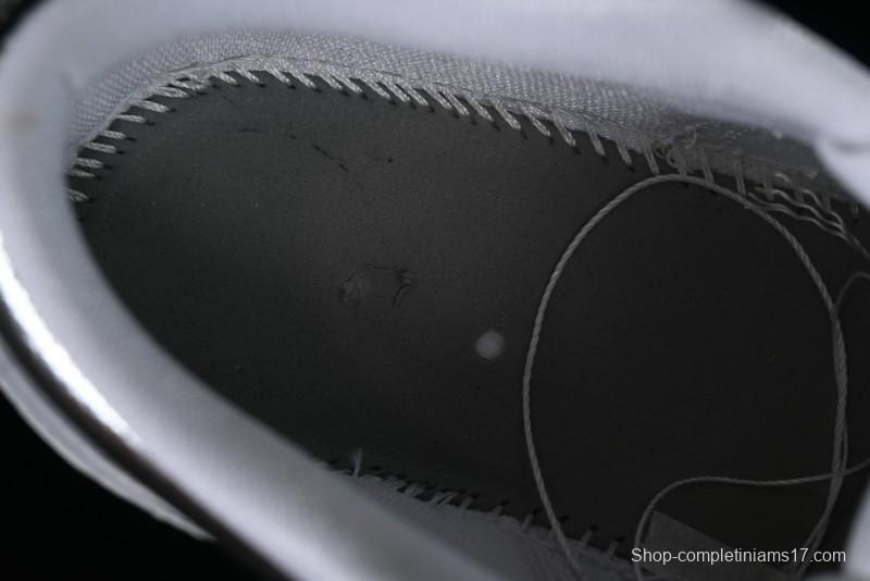 Nike Air Jordan 1 Low "Metallic Silver" Casual Sneakers with Metallic Accents - FN5030-001