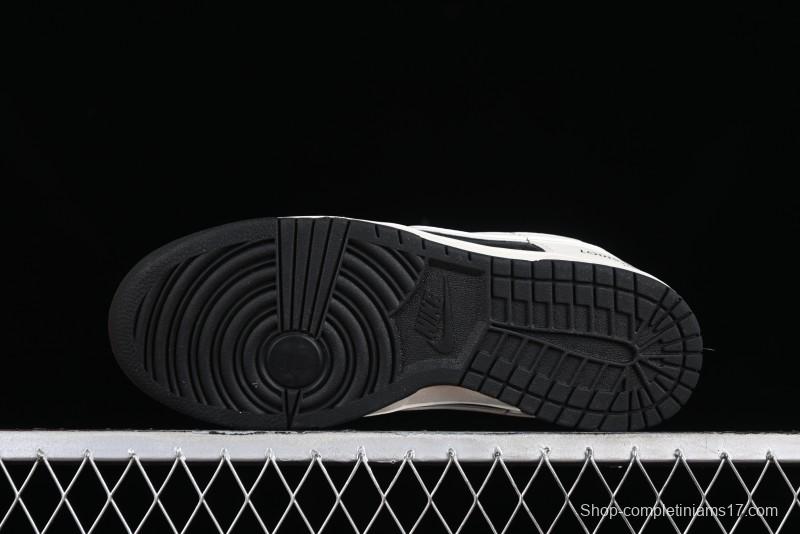 Nike SB Dunk Low LV Collaboration - Elegant Black White Night Light Anniversary High-End Custom Low-Top Casual Sneakers BB8766-208