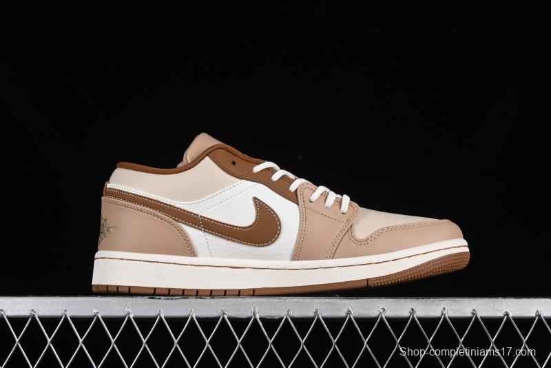 Nike Air Jordan 1 Low AJ1 Khaki Yellow Low-Top Casual Lifestyle Sneakers - HF5753-221