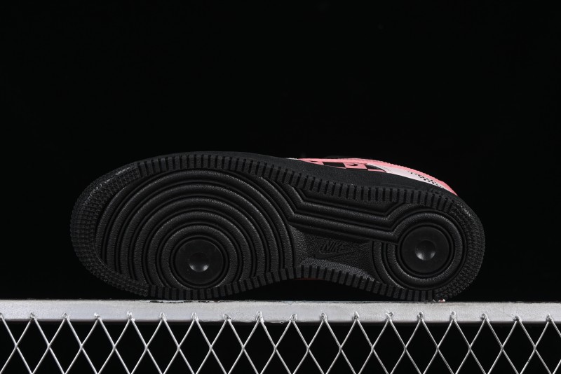 Nike Air Force 1 '07 Low Custom Anime Theme Black Sugar Heart Casual Sneakers with Lace-Up - ZH0316-012