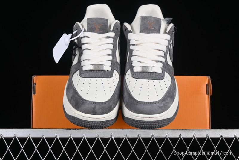 Nike Air Force 1 '07 Low LV Collaboration - Beige Grey Pigskin Casual Sneakers - HD1968-011