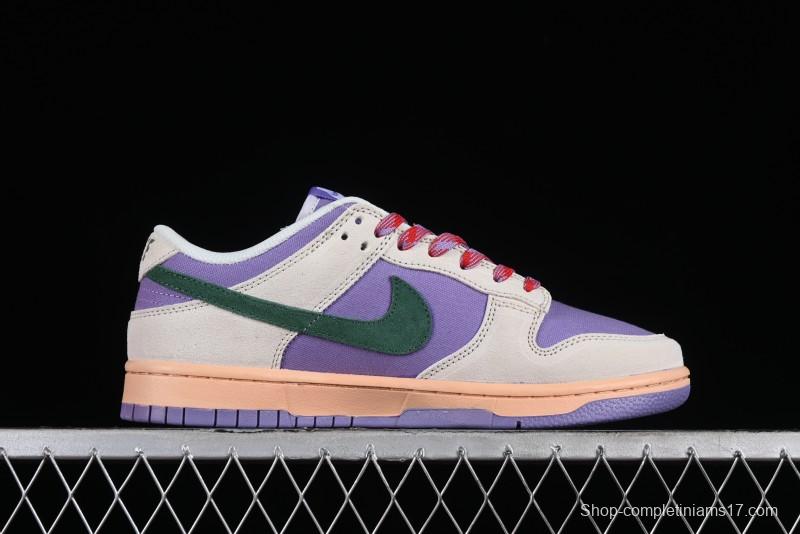 Nike SB Dunk Low Casual Skateboarding Shoes in Purple with Black Swoosh - HF5030-030