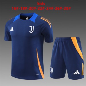 24/25 Kids Juventus Navy Short Sleeve Jersey+Shorts