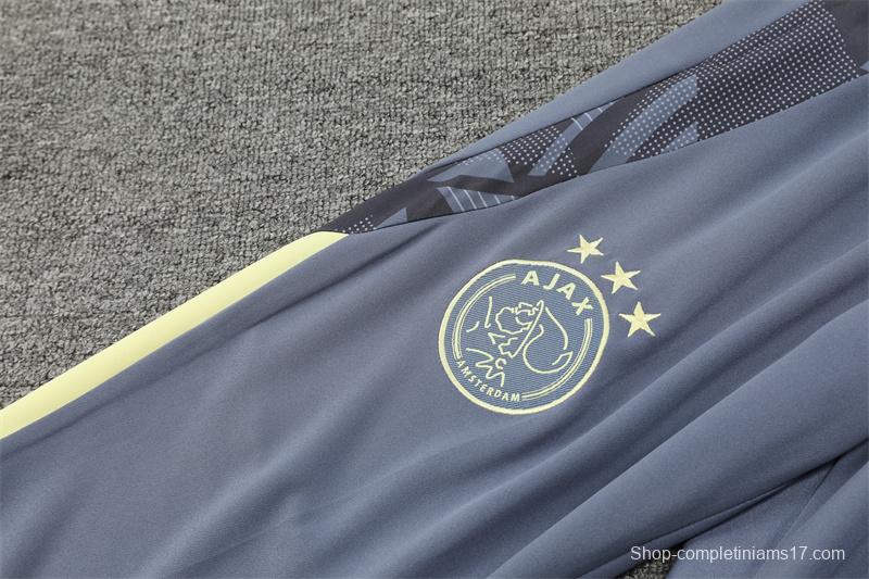 24/25 Juventus Yellow Half Zipper Jacket+Long Pants