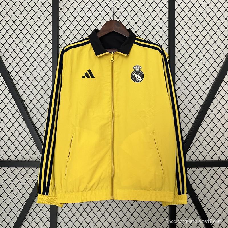 24/25 Real Madrid Yellow/Red Reversible Windbreaker