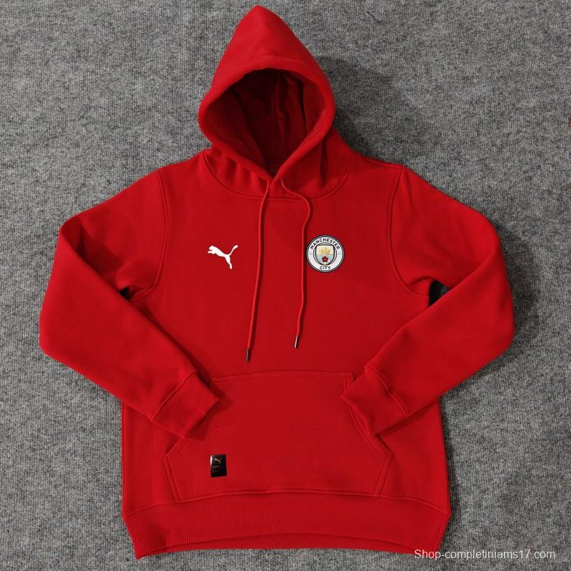 24/25 Manchester City Navy/Red/Black/Beige/Grey Hoodie WIth Black Badge