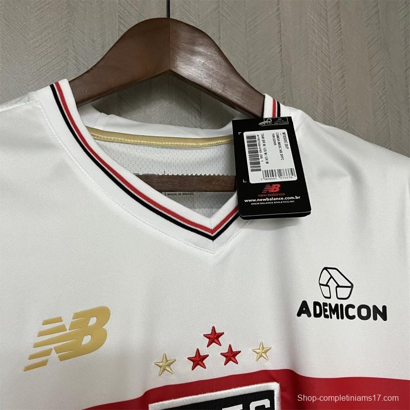 25/26 São Paulo Home Jersey With Chest Sponsor