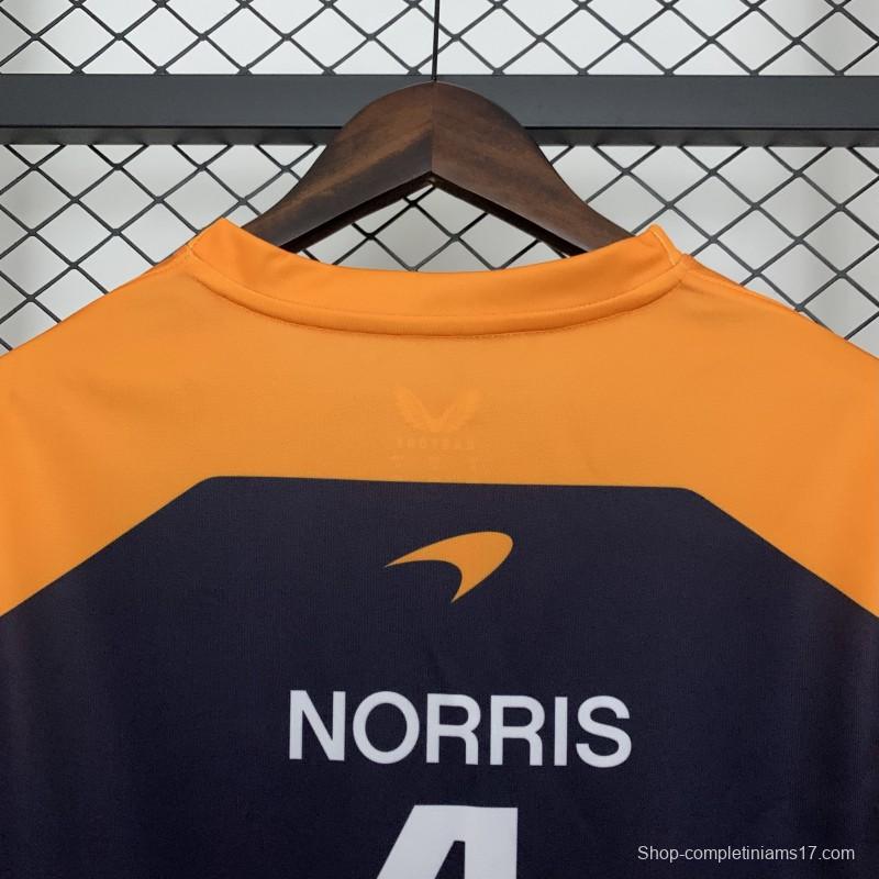 2025 F1 Formula Orange/Navy Mclaren Norris Jersey