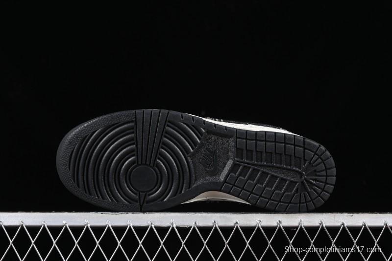 Nike SB Dunk Low LV Collaboration - Beige Black Denim Anniversary High-End Custom Low-Top Casual Skate Shoes - JH8310-946