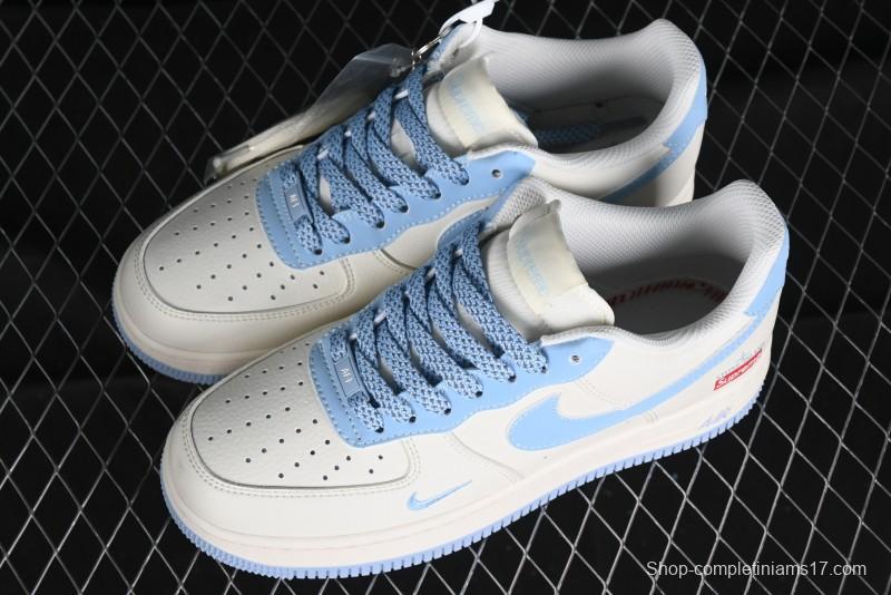 Nike Air Force 1 '07 Low Supreme Stone Island Collaboration - Sky Blue Casual Sneakers - BB9599-205