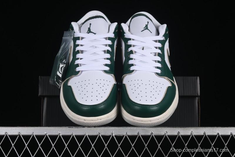 Nike Air Jordan 1 Low AJ1 White Green Low Top Casual Sneakers - FQ7687-300