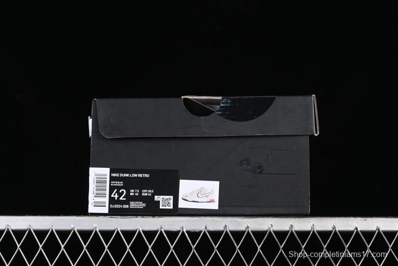Nike SB Dunk Low Supreme Collaboration - Beige Black Mini Swoosh Anniversary High-End Custom Low-Top Casual Skate Shoes - DJ2024-006