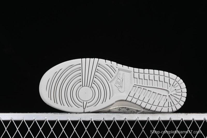 Nike SB Dunk Low LV Collaboration - Beige Denim Anniversary High-End Custom Low-Top Casual Skate Shoes - JH8310-947