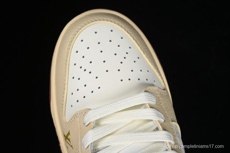 Nike SB Dunk Low LV Collaboration - Beige Green Anniversary High-End Custom Low-Top Casual Skate Shoes - LV6188-003