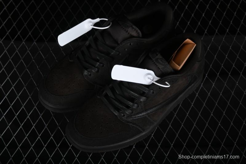 Nike Travis Scott x Air Jordan 1 Low OG AJ1 Reverse Swoosh Sneakers - DM7866-202