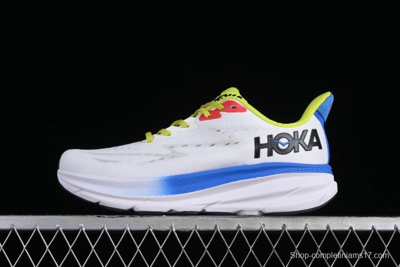 HOKA ONE ONE Clifton 9 Lightweight Knit Mesh Running Shoes with Enhanced Cushioning - 1127895 BVR