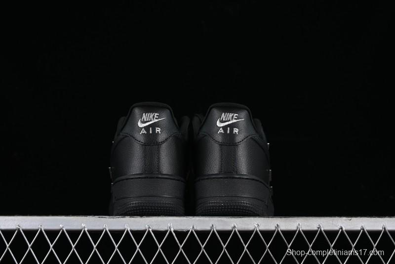 Nike Air Force 1 '07 Low Silver Swoosh Casual Sneakers - HQ1180-001