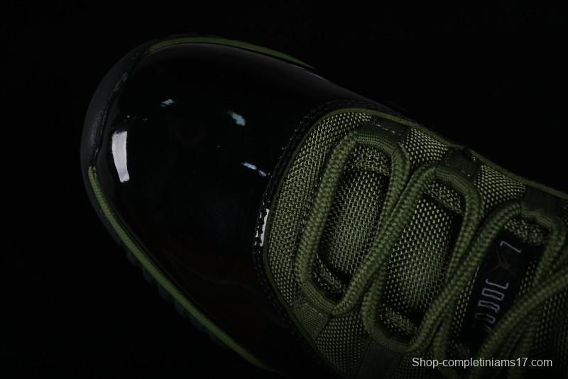 Nike Air Jordan 11 Retro High Top Basketball Shoes in Black Green - CT8012-300