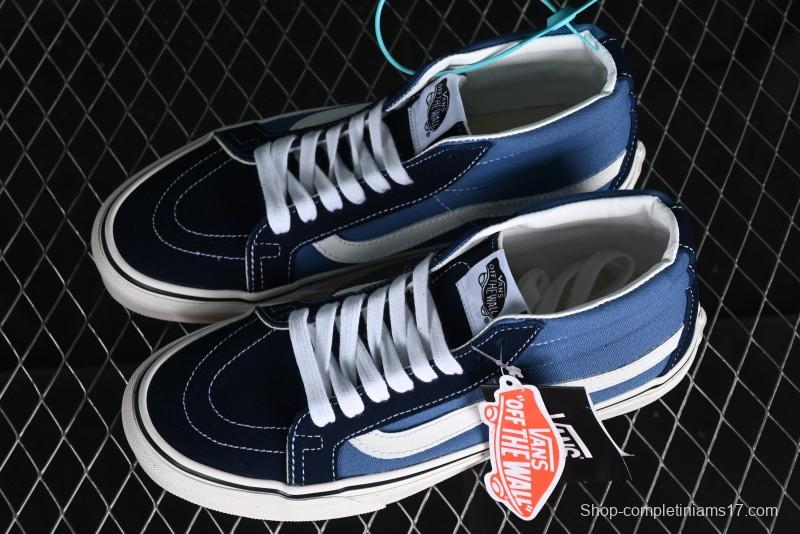 Vans Sk8-Mid Navy Blue Mid-Top Retro Classic Casual Canvas Shoes - VN0A391F5TU