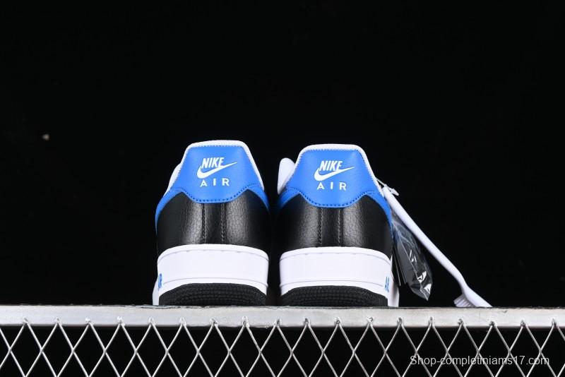 Nike Air Force 1 '07 Low White Black Blue Color Block Casual Sneakers - FN8008-001