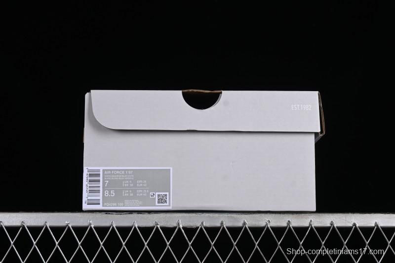 Nike Air Force 1 '07 Low White Blue Casual Sneakers - FQ4296-100