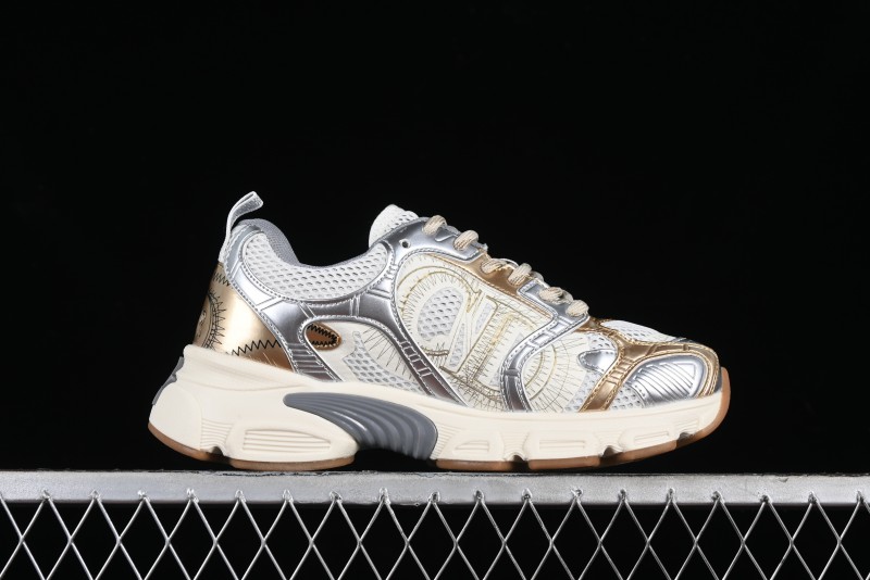 Dior Chrono Round Toe Lace-Up Lifestyle Casual Running Sneakers - 49G GOLDEN