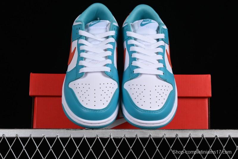 Nike SB Dunk Low Casual Skate Shoes in White Green Orange - DV0833-102