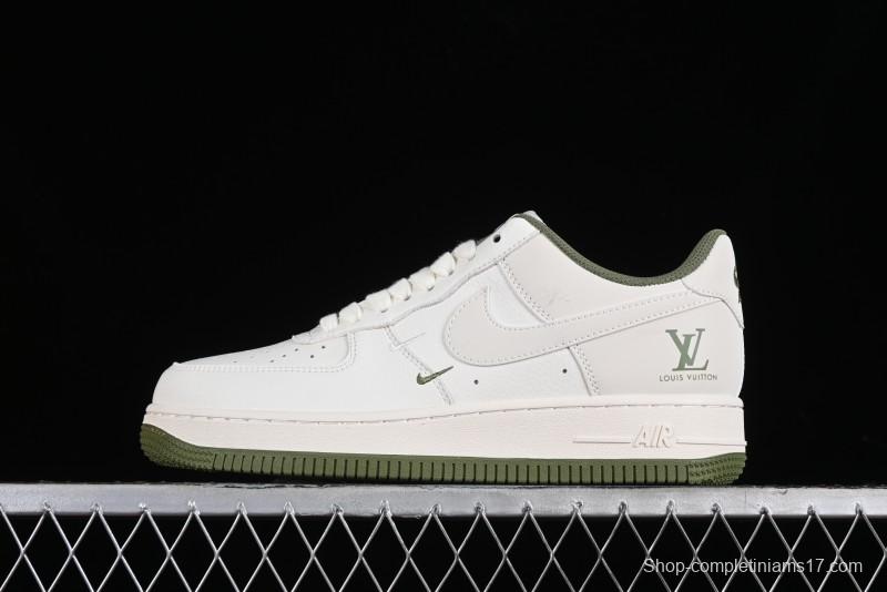 Nike Air Force 1 '07 Low LV Collaboration - Beige Green Double Swoosh Casual Sneakers - XZ6188-003