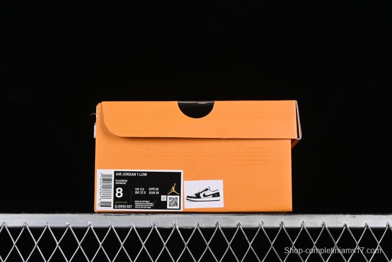 Nike Air Jordan 1 Low LV Collaboration - Black Warrior Custom High-End Basketball Shoes - SJ9950-007