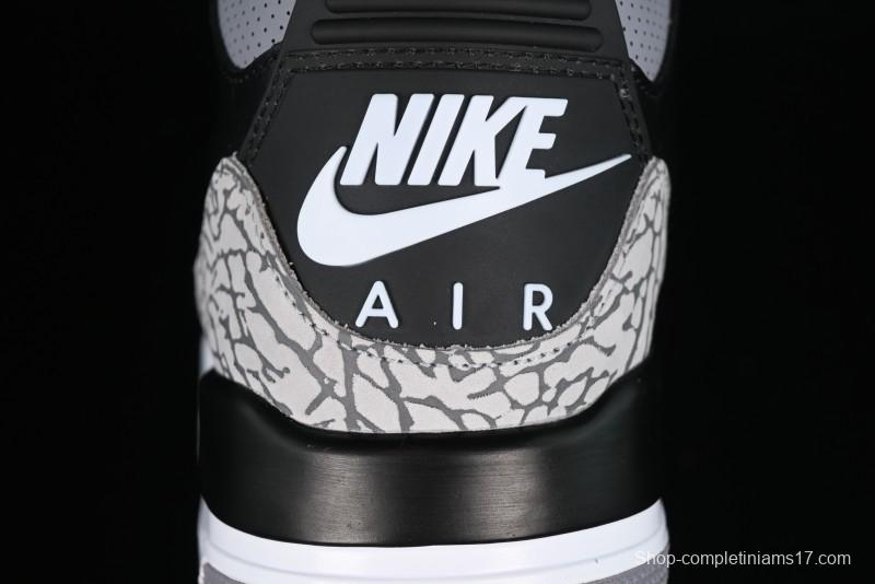Nike Air Jordan 3 Retro Sneakers with Iconic Elephant Print and Visible Air Cushion - DN3707-010