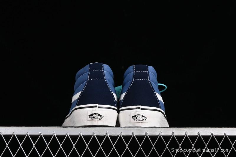 Vans Sk8-Mid Navy Blue Mid-Top Retro Classic Casual Canvas Shoes - VN0A391F5TU