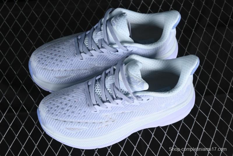 HOKA ONE ONE Clifton 9 Lightweight Knit Mesh Running Shoes with Enhanced Cushioning - 1127896 EHR