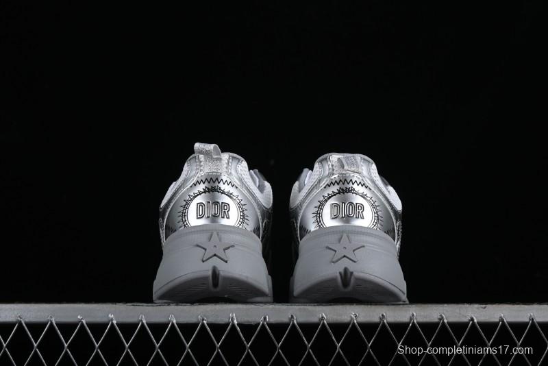 Dior Chrono Round Toe Lace-Up Lifestyle Casual Running Sneakers - 59K GREY