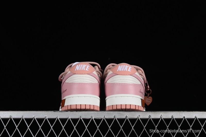 Nike Dunk Low ESS Custom Edition Rose Pink Retro Sweetheart Low-Top Casual Sneakers - DD1503-118