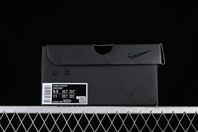 Nike Zoom Kobe IV Basketball Shoes with Electroplated Silver Design - FQ3545-300